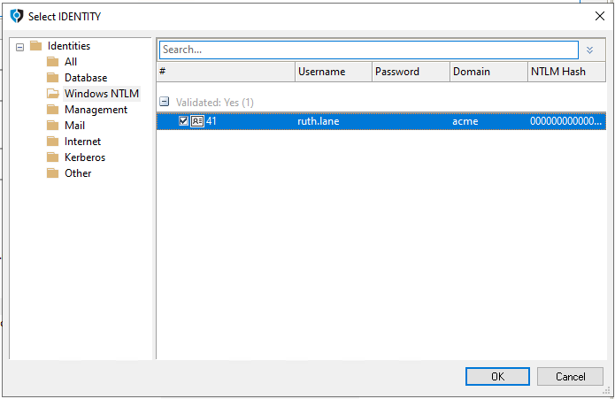 Windows Domaing IG Select Validated Identity